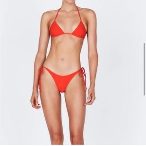 Triangl Orange/Red Vinca Bikini Set (worn once!)